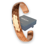 13mm_Hammered: Hand Forged 100% Pure Copper Bracelet. Made with Premium Solid High Gauge Copper and Health benefits.