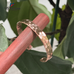 9mm_Hammered: Hand Forged Unisex 100% Pure Copper Bracelet. Made with Premium Solid High Gauge Copper and Health benefits. - Image 3