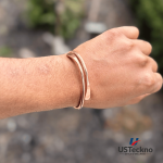 4MM_Spiral: Hand Forged Unisex 100% Pure Copper Bracelet. Made with Premium Solid High Gauge Copper and Health benefits. - Image 5