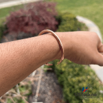 4mm_FlatEnd: Hand Forged 100% Pure Copper Bracelet. Made with Solid High Gauge Copper and Health benefits. - Image 2
