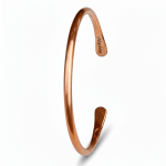 4mm_FlatEnd: Hand Forged 100% Pure Copper Bracelet. Made with Solid High Gauge Copper and Health benefits. - Image 4