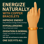 4MM_Plain: Hand Forged 100% Pure Copper Bracelet. Made with Solid High Gauge Copper and Health benefits. - Image 4
